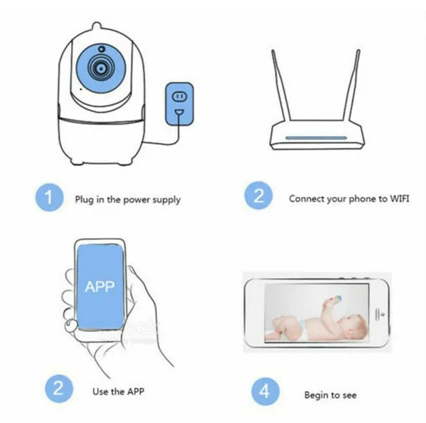 Portable Travel Baby Monitor – 1080P WiFi Pet Camera