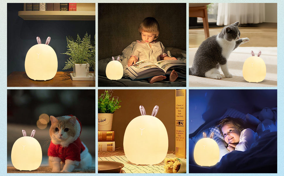 Cute Rabbit and Elk Night Light for Little Ones