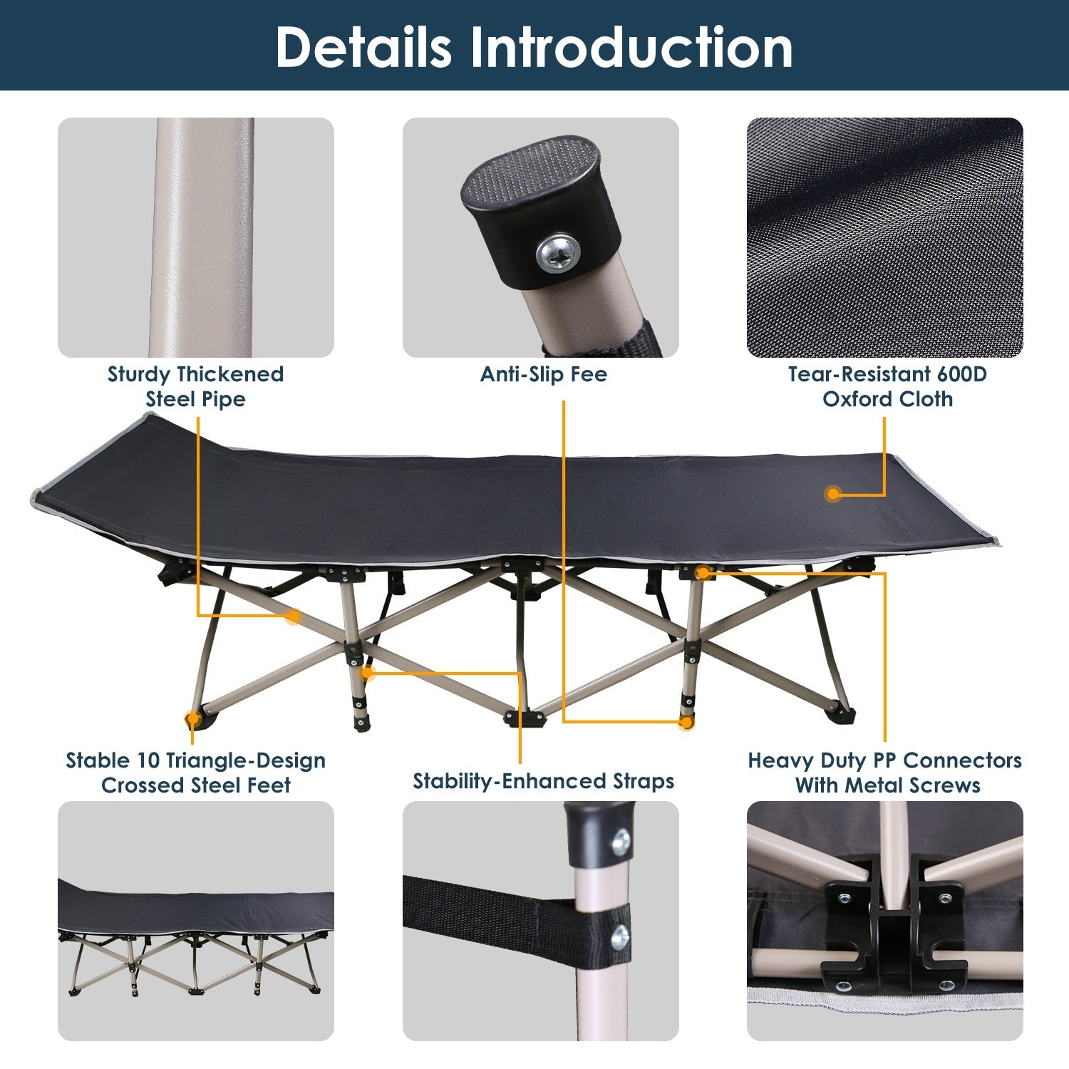 Portable Folding Camping Cot – Lightweight Travel Bed