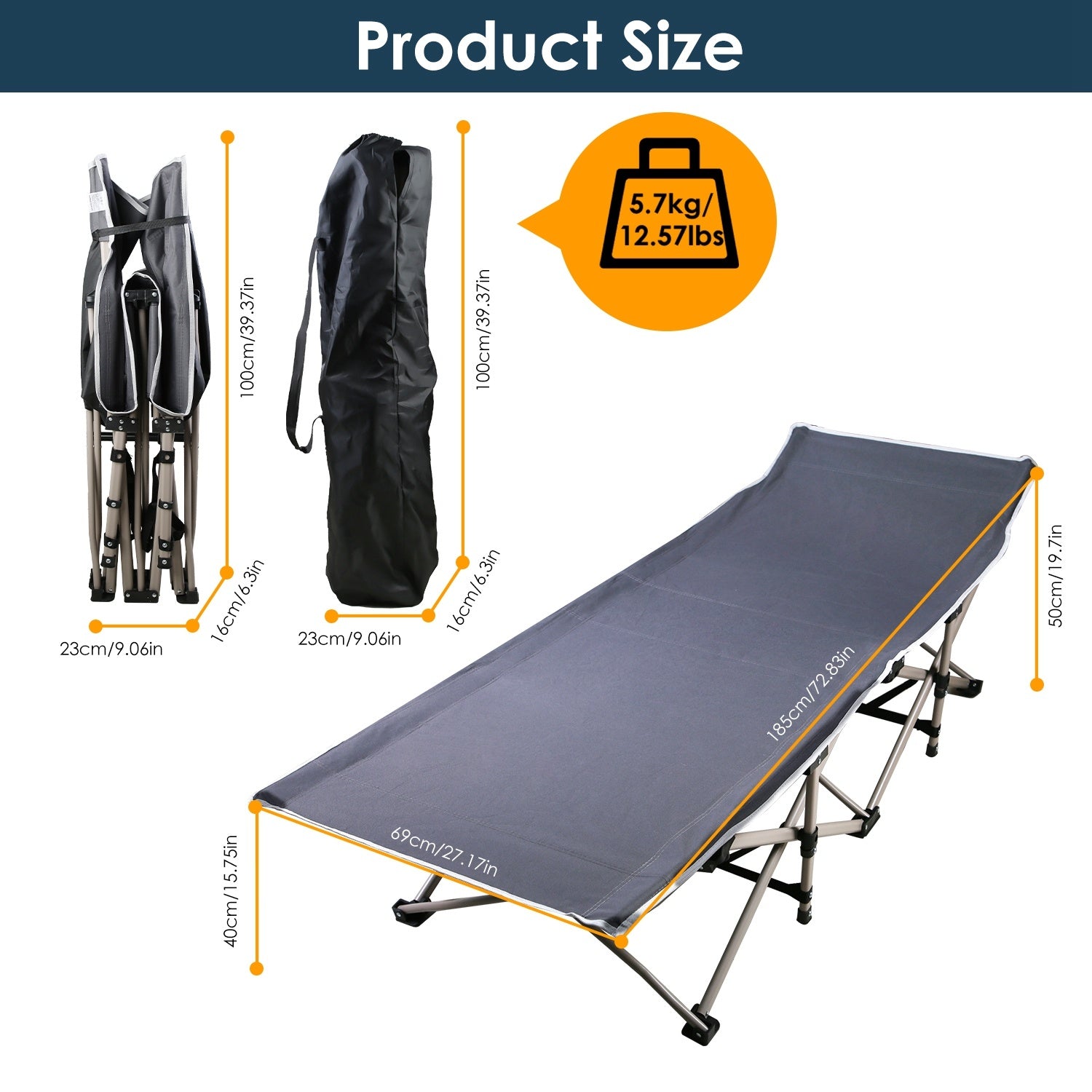 Portable Folding Camping Cot – Lightweight Travel Bed