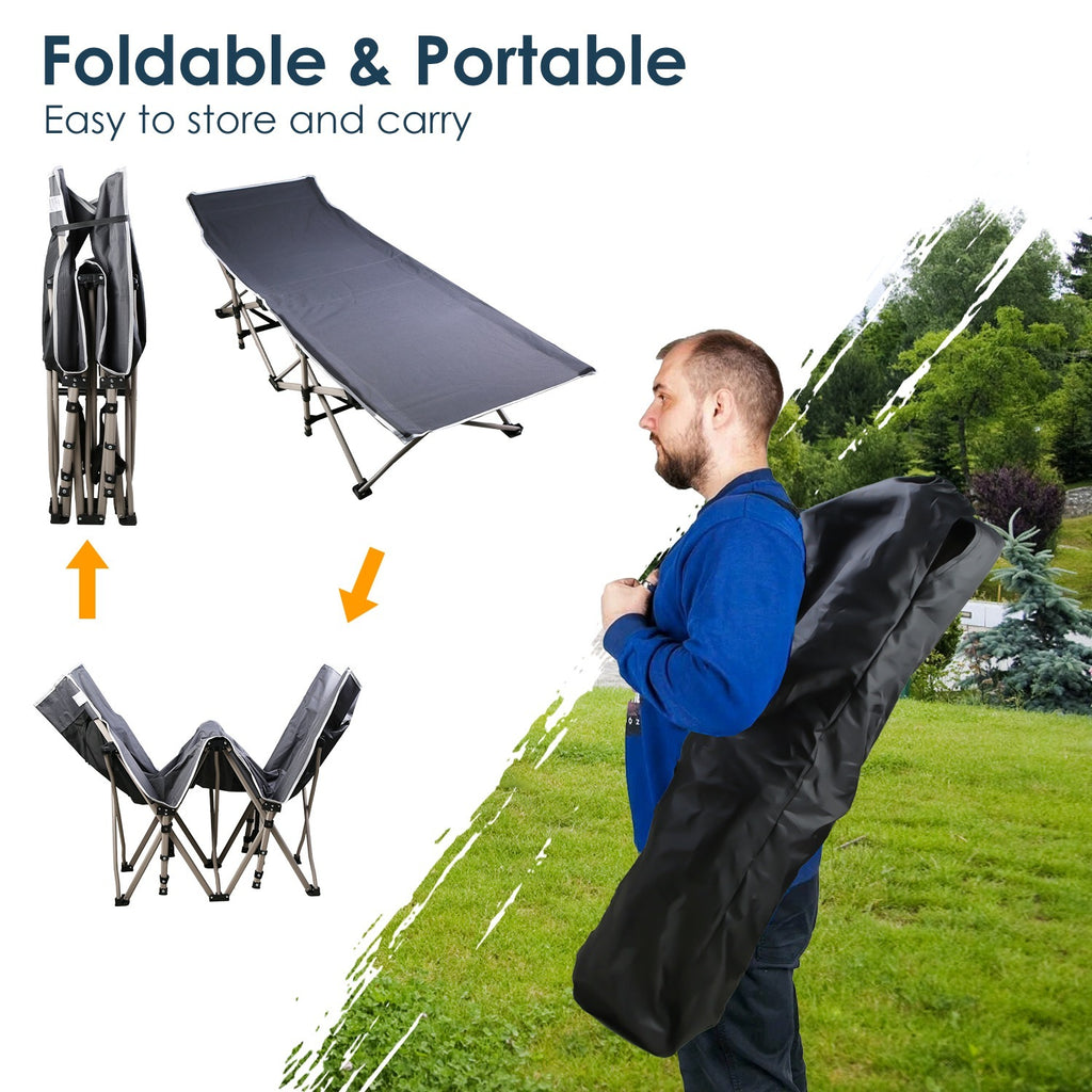 Portable Folding Camping Cot – Lightweight Travel Bed
