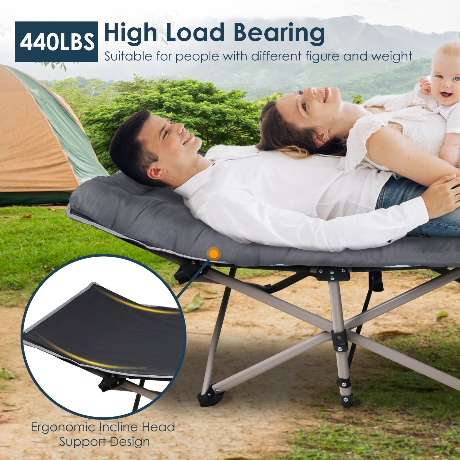 Portable Folding Camping Cot – Lightweight Travel Bed