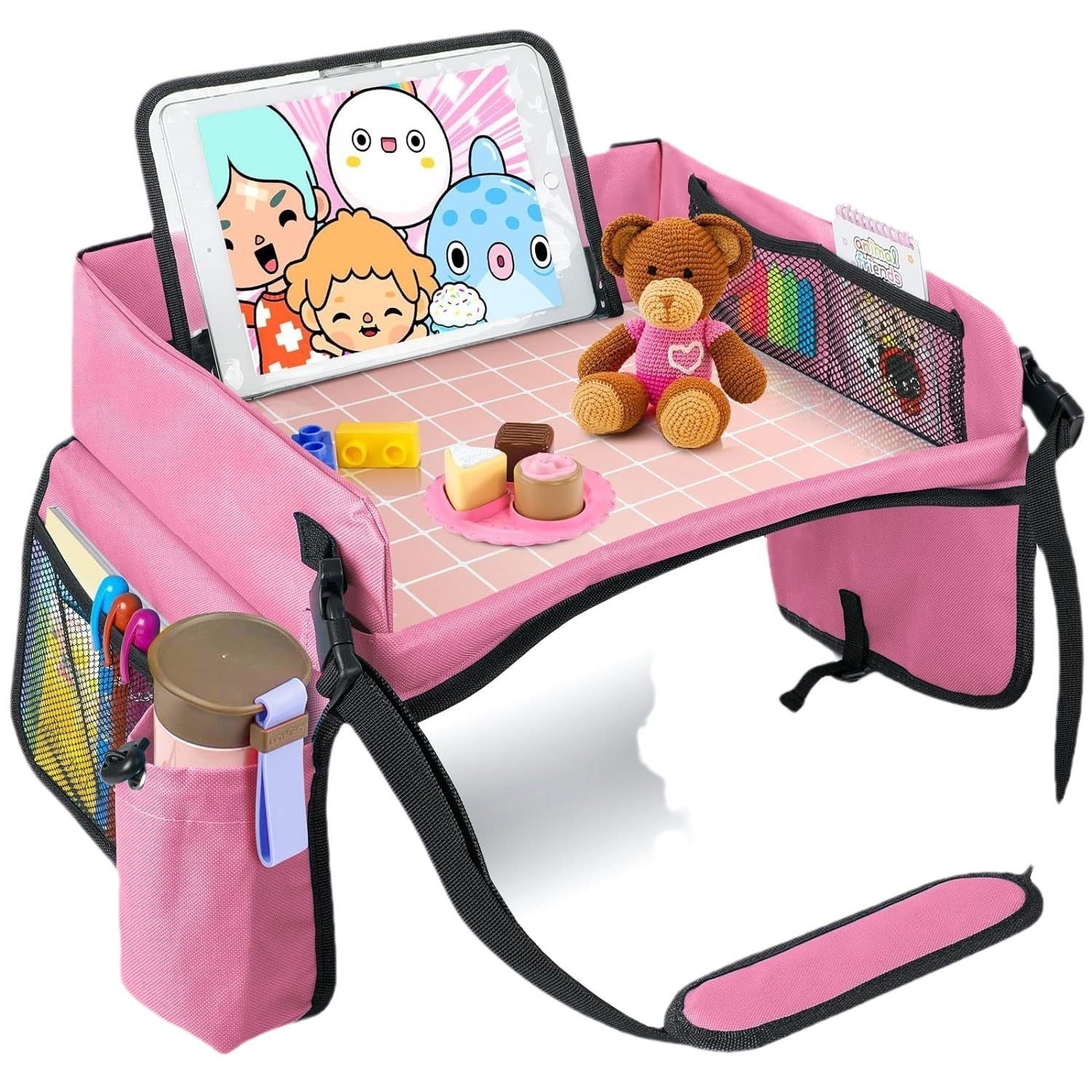 Portable Kids Car Tray – Travel Snack & Play Tray