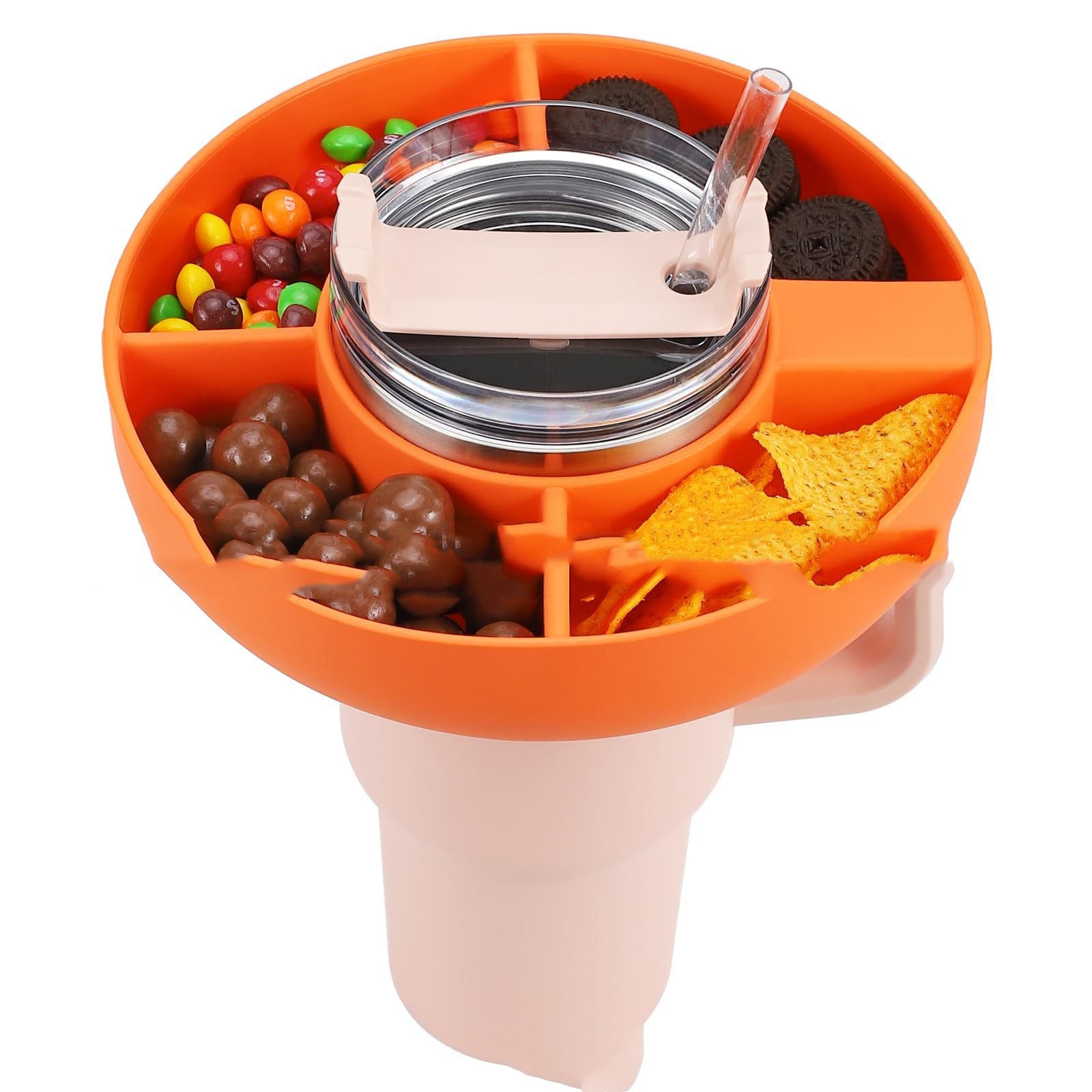 Silicone Snack Cup – 4-Compartment Reusable Food Tray