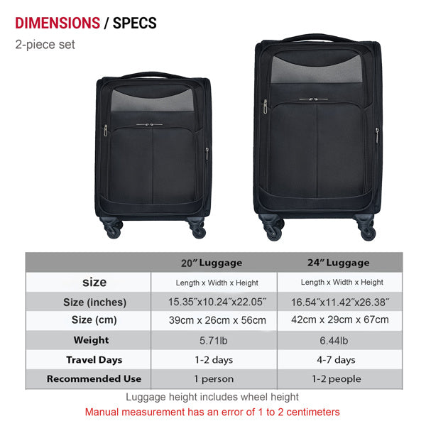 Oxford Cloth Suitcase – Durable Lightweight Travel Luggage