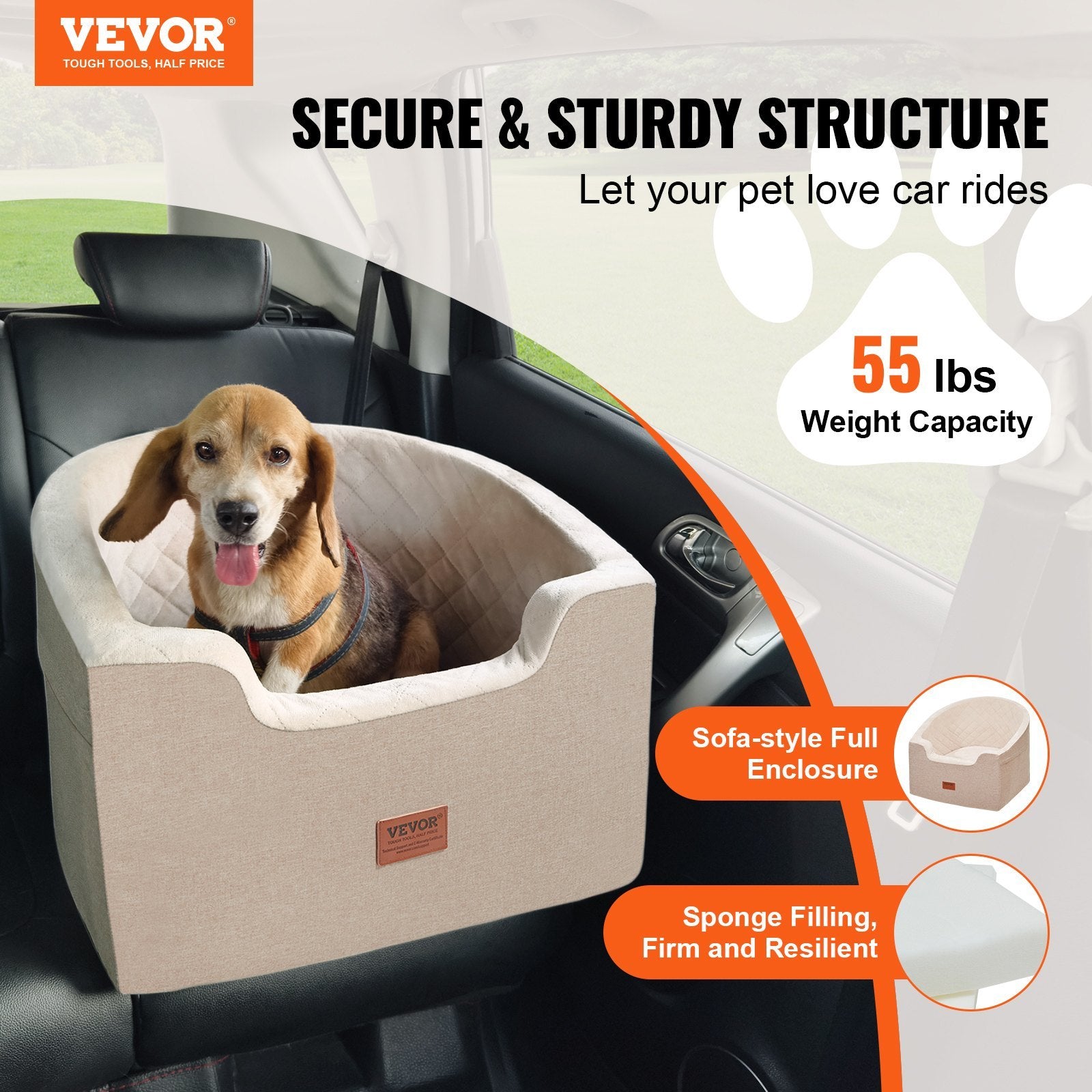 Small Medium Dog Car Seat – Booster Travel Safety