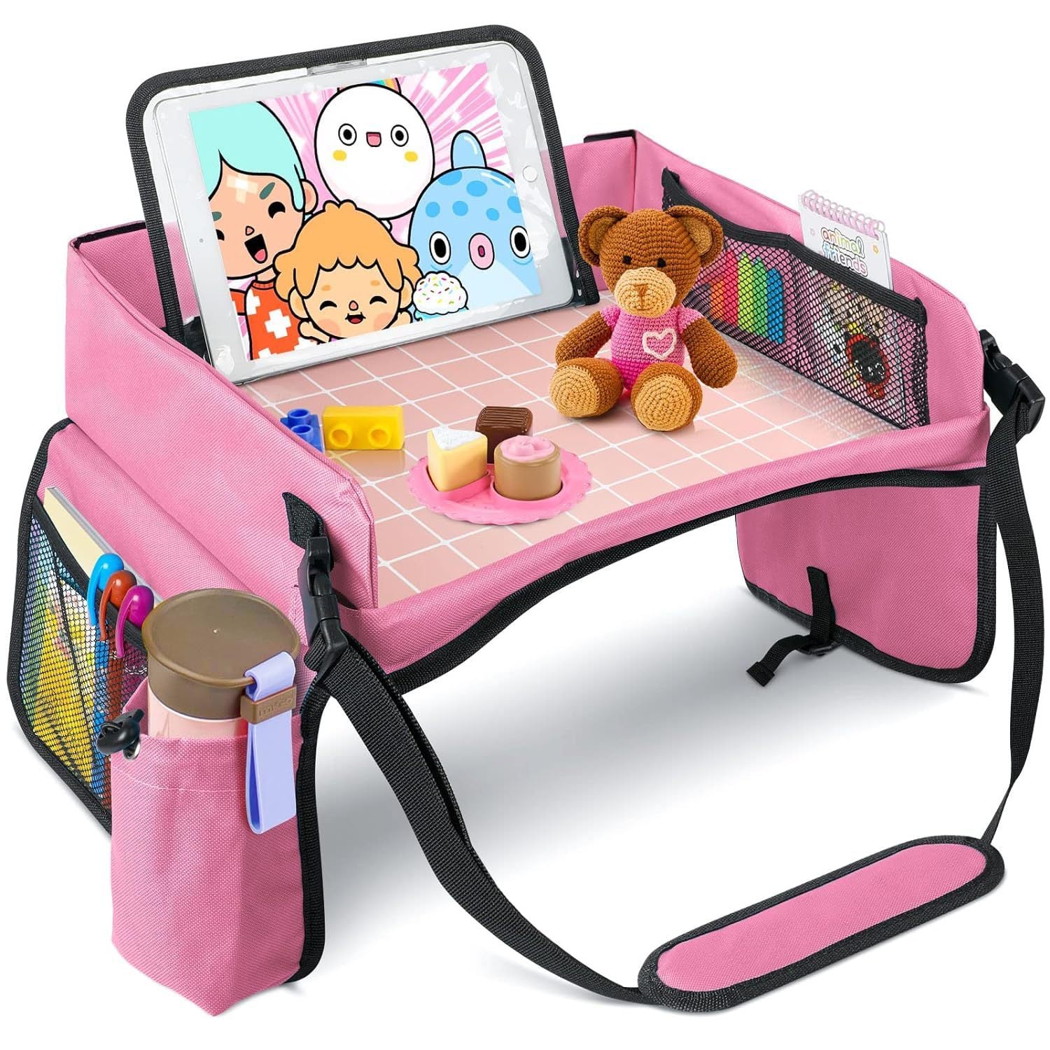 Portable Kids Car Tray – Travel Snack & Play Tray