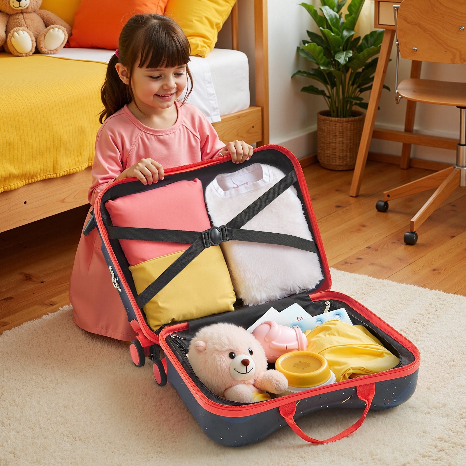 Kids Ride-On Suitcase – Fun Travel Luggage with Wheels
